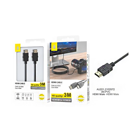 CABO DE HDMI ONEPLUS AU201 OB AM/AM 3M PRETO